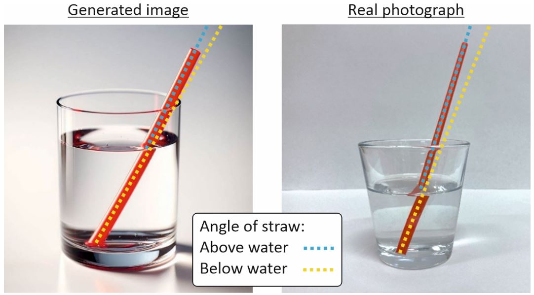 glass water straws AI image